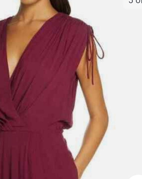 GAL Meets Glam Luella Ruched Shoulder Crop Wide Leg Jumpsuit - Picture 6 of 16